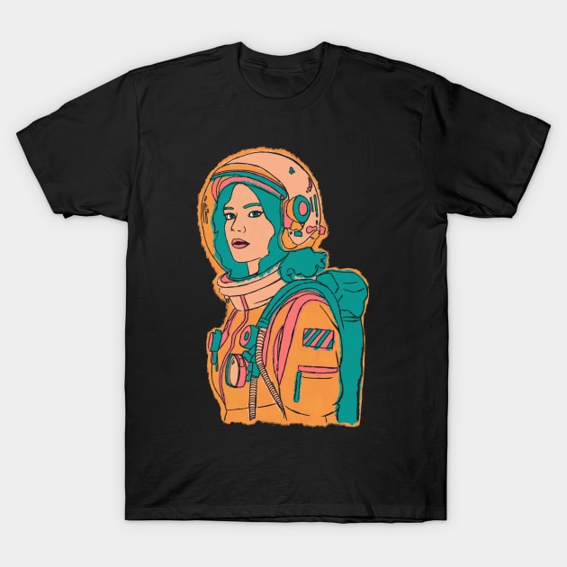 Spring astronaut T-Shirt by Swadeillustrations